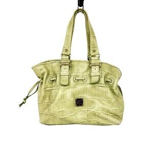 Dooney & Bourke Crocodile Green Leather Tote